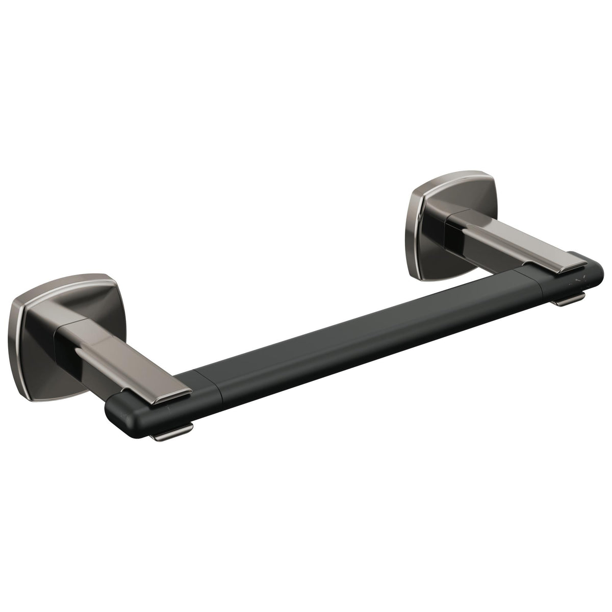 8" Towel Bar - Zinc - Brilliance Black Onyx / Matte Black