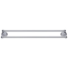 24" Round Traditional Double Towel Bar - Polished Chrome