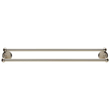 24" Round Traditional Double Towel Bar - Polished Nickel