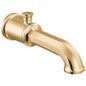 Brizo® 73565-PG Beauclere™ Showering Component Tub Spout, 1/2 in NPT, Brass, Polished Gold, Commercial