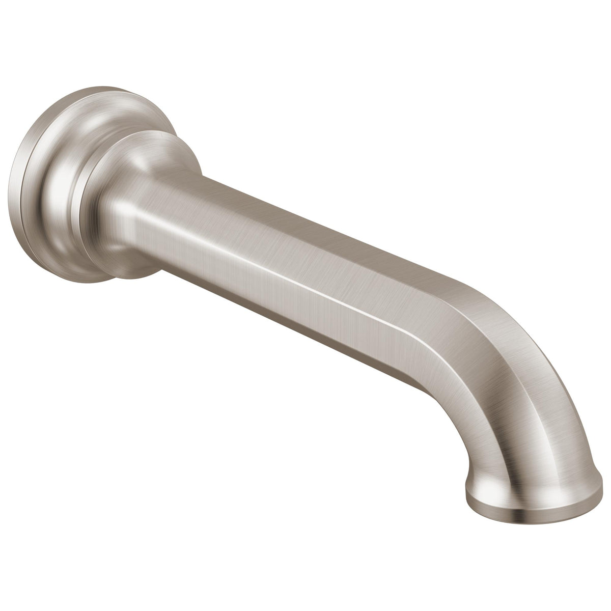 Brizo® 73665-NK Beauclere™ Showering Component Tub Spout, 1/2 in NPT, Brass, Luxe Nickel, Commercial