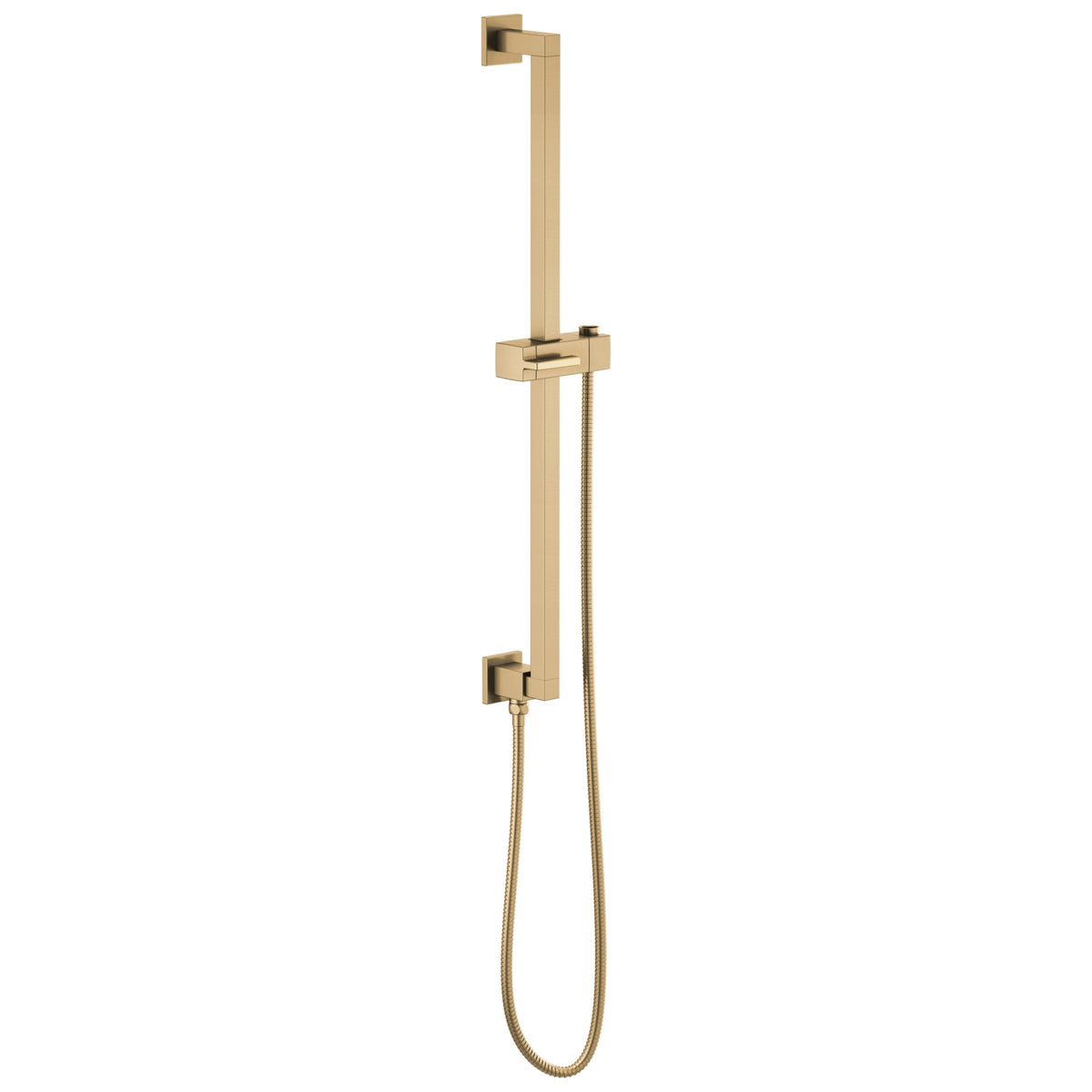 Brizo® 74799-GL Essential™ Shower Series Linear Square Universal Wall Slide Bar With Adjustable Slide, 28-7/8 in L Bar, 3-11/16 in OAD, Luxe Gold, Import