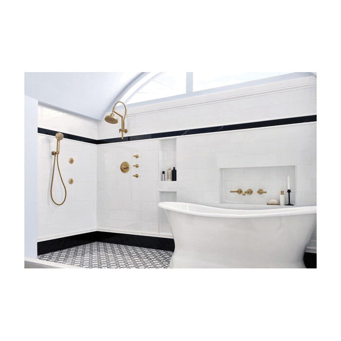 Brizo® Invari™ Shower Head, 2.5 gpm Max Flow, 4 Sprays, 3.06 in L x 4 in W x 10.75 in H Head, Import