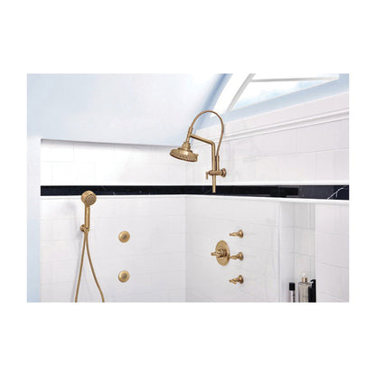 Brizo® Invari™ Shower Head, 2.5 gpm Max Flow, 4 Sprays, 3.06 in L x 4 in W x 10.75 in H Head, Import