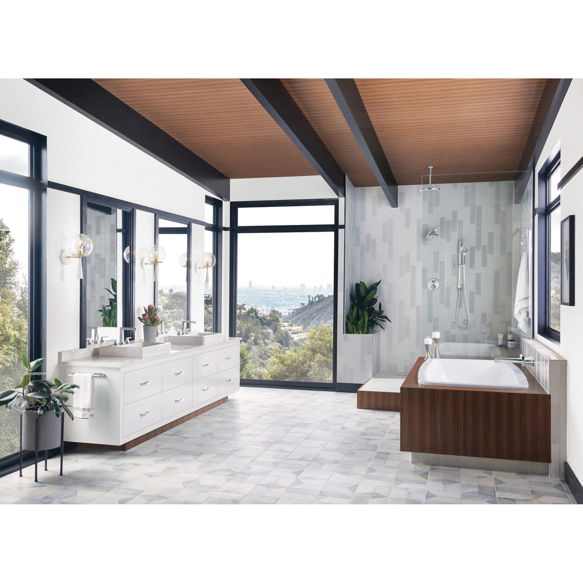 Brizo® 88798 Multi-Function Hand Shower With 23-25/32 in L slide bar