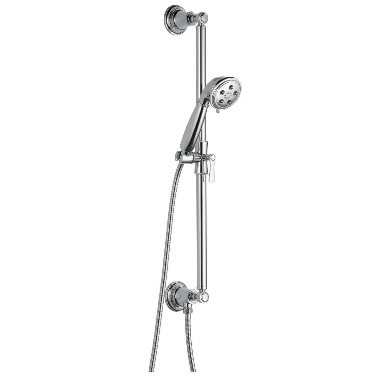Brizo® 88761-PC Rook™ Hand Shower, 3 in Dia 3-Function Shower Head, 2 gpm Flow Rate, 60 to 82 in L Hose, 1/2-14 NPSM Connection, Polished Chrome, Import