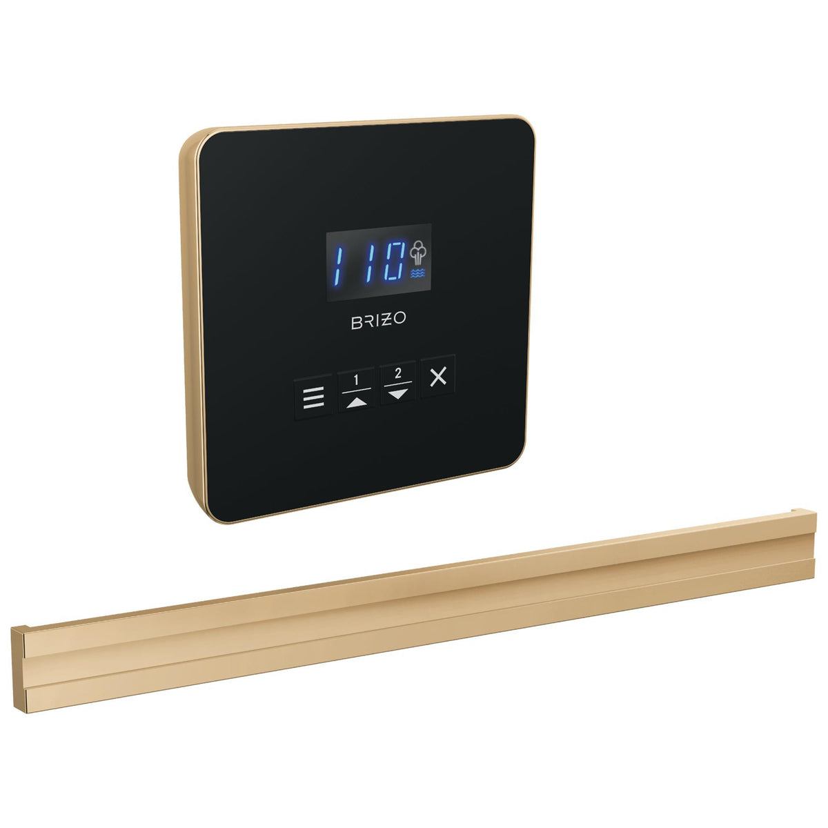 Bilateral Steam Shower Control - Lumicoat Polished Gold
