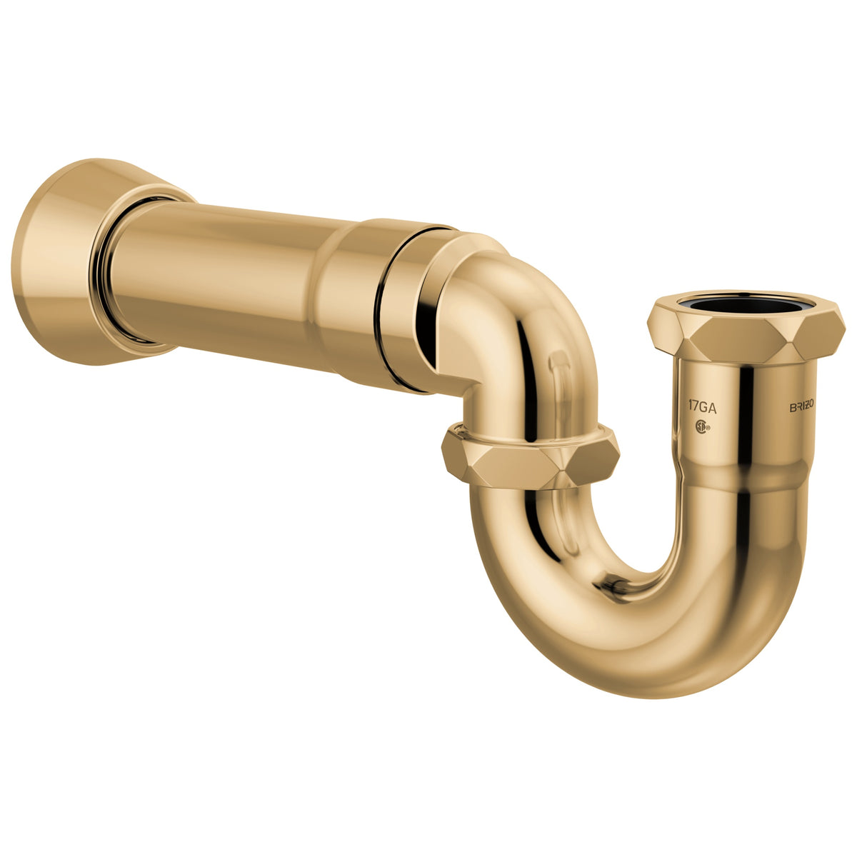 Adjustable P-Trap - Polished Gold - Solid Brass