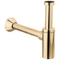 Bottle Trap with Flange - Brass - Polished Gold