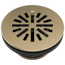 4" Round Shower Drain - Luxe Gold - Brass Drain