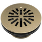 4" Round Shower Drain - Luxe Gold - Brass Drain