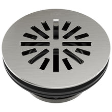4" Round Shower Drain - Luxe Nickel - Brass Drain