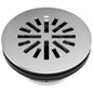 4" Round Shower Drain - Chrome - Brass Drain