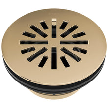 4" Round Shower Drain - Polished Gold - Brass Drain