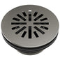4" Round Shower Drain - Brass Drain - Luxe Steel