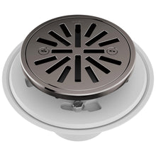 4" Round Shower Drain - Brilliance Black Onyx