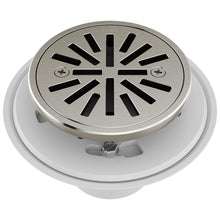 4" Round Shower Drain - Brushed Nickel