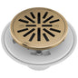 4" Round Shower Drain - Polished Gold