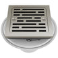 4" Square Shower Drain - Brushed Nickel