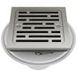 4" Square Shower Drain - Luxe Nickel