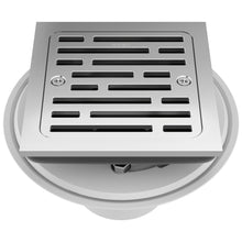 4" Square Shower Drain - Chrome