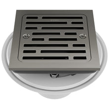 4" Square Shower Drain - Luxe Steel