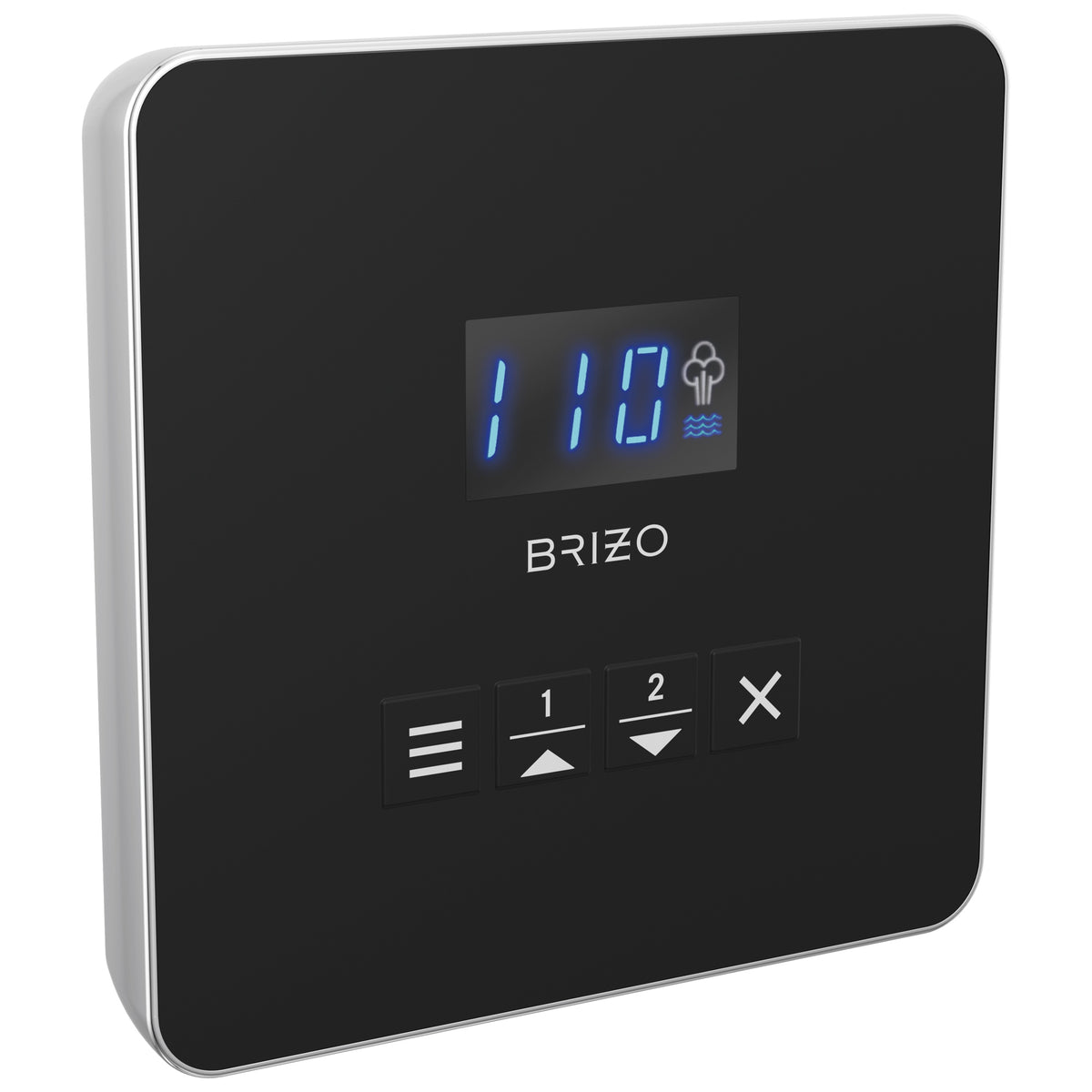 Square Steam Shower Control - Chrome - Surface