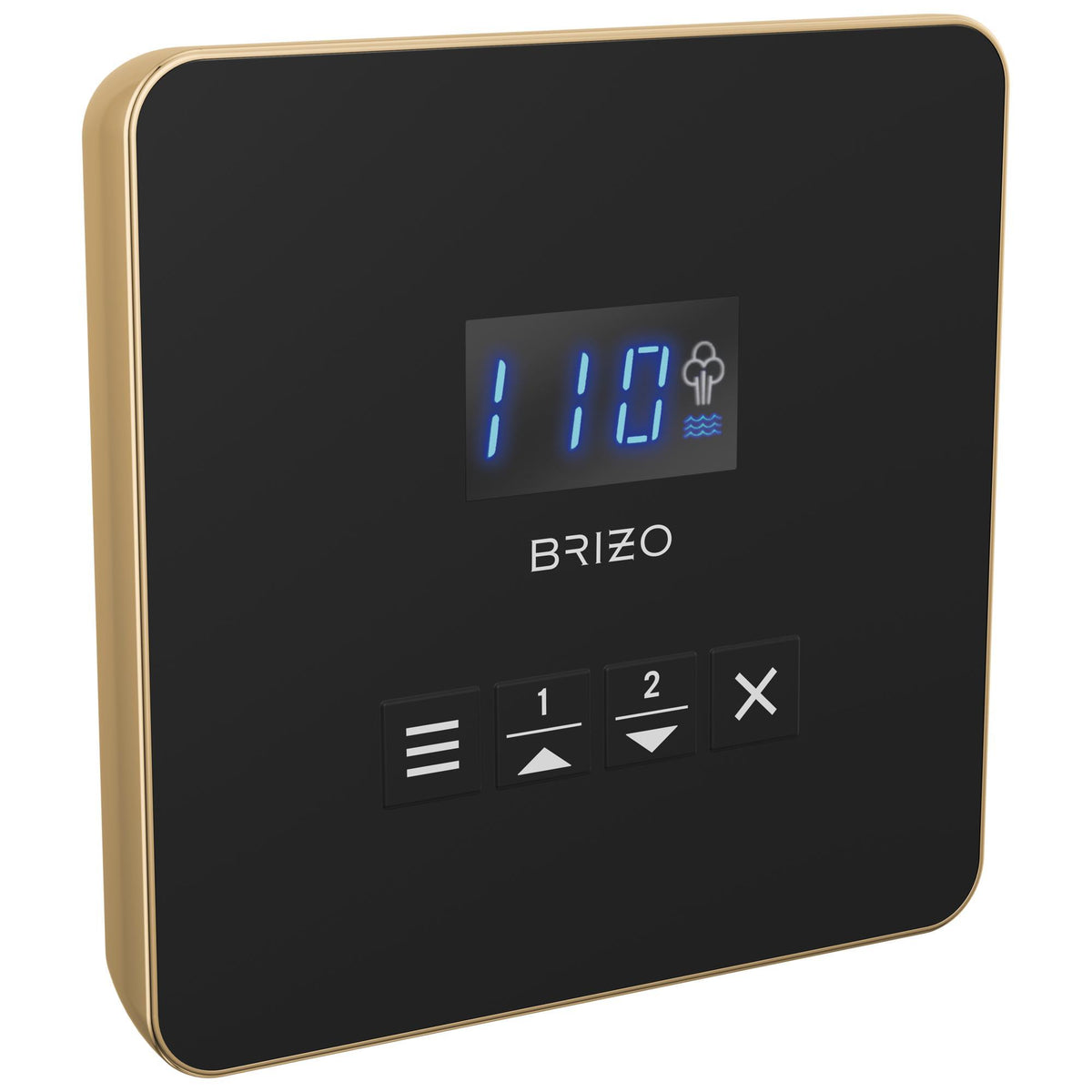 Square Steam Shower Control - Polished Gold - Surface