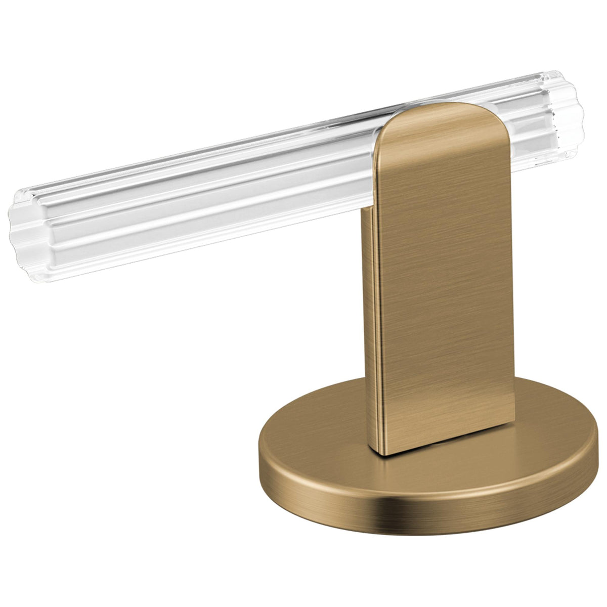 Brizo® HL53110-GLCL Roccesco™ Widespread Lavatory Lever Handle, Lever Handle, Zinc, Luxe Gold/Clear Acrylic, Import