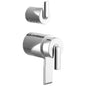Brizo® HL75111-PC Roccesco™ Thermostatic Valve, Bent Lever Handle, Zinc, Chrome, Import