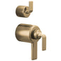 Brizo® HL7567-GL Allaria™ 3-Handle Tub Filler Twist Lever Handle Kit, Zinc, Luxe Gold, Import