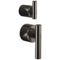 Brizo® HL75P110-BNX Roccesco™ Pressure Balanced Valve, Diverter Lever Handle, Zinc, Brilliance Black Onyx, Import