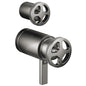Brizo® HW7532-SL Litze® Two Wheel Handle, For Use With Litze® TempAssure® Models T75535-LHP/T75635-LHP Thermostatic Valve With Integrated 3-Function Diverter Trims, Brass, Luxe Steel, Import
