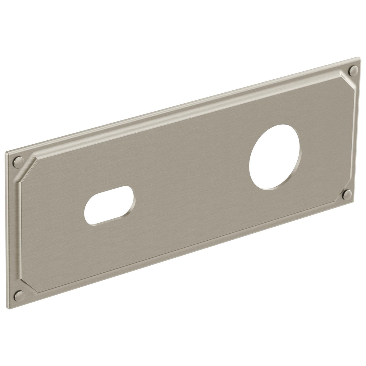 Brizo® Invari™ Escutcheon Plate, For Use With Invari™ T65776LF-LHP 2-Hole Wall Mount Lavatory Faucet, 0.19 in L x 9-1/2 in W x 3-1/2 in H, Import
