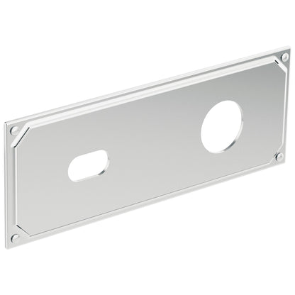 Brizo® Invari™ Escutcheon Plate, For Use With Invari™ T65776LF-LHP 2-Hole Wall Mount Lavatory Faucet, 0.19 in L x 9-1/2 in W x 3-1/2 in H, Import