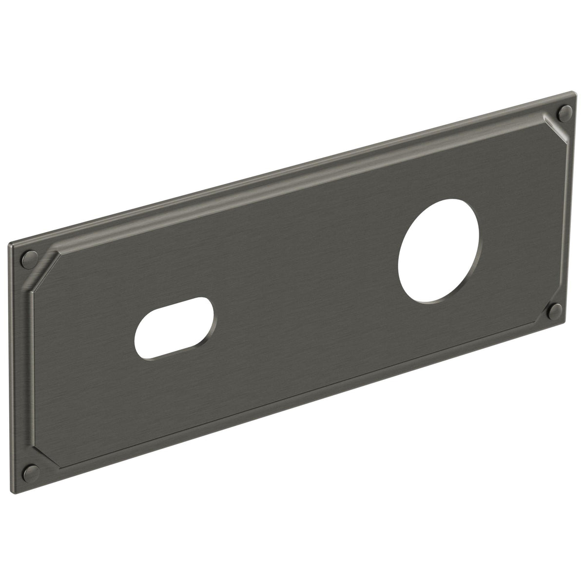 Brizo® Invari™ Escutcheon Plate, For Use With Invari™ T65776LF-LHP 2-Hole Wall Mount Lavatory Faucet, 0.19 in L x 9-1/2 in W x 3-1/2 in H, Import
