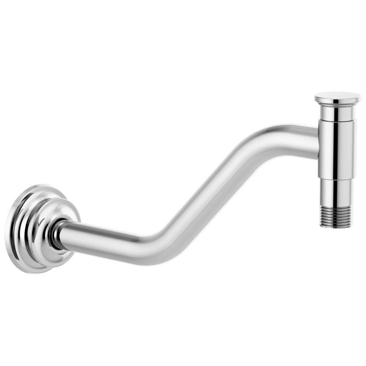 Invari - Angled Shower Arm and Flange - 11" L - Solid