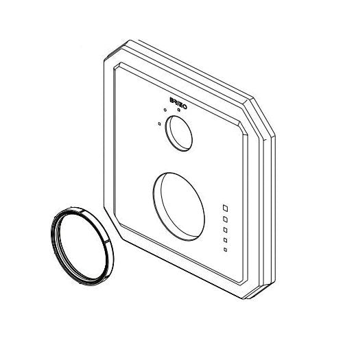 Brizo® RP100615BN Escutcheon Assembly, For Use With Virage® T75P560 Thermostatic Valve With 3-Function Diverter Trim, Brushed Nickel, Import