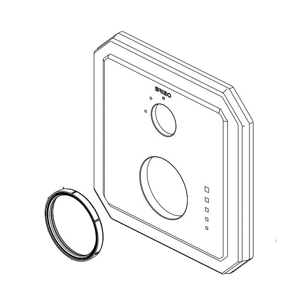 Brizo® Virage® Escutcheon Assembly, For Use With Virage® T755630 Pressure Balance Thermostatic Valve with Integrated 6-Function Diverter Trim, 0.69 in L x 7-1/2 in W x 7-1/2 in H, Import