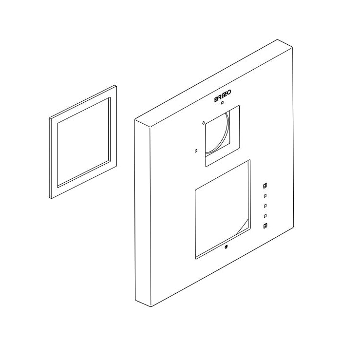 Brizo® Siderna® Escutcheon Assembly, For Use With Siderna® T75P580 Pressure Balance Thermostatic Valve with Integrated 6-Function Diverter Trim, 1.06 in L x 6.81 in W x 6.81 in H, Import