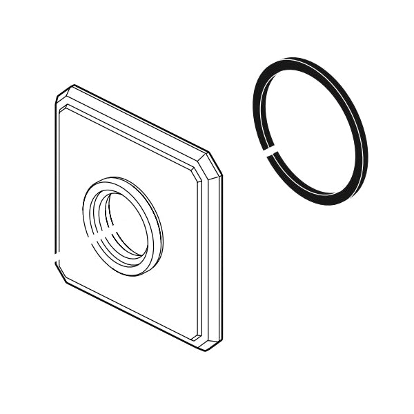 Brizo® Virage® Handle Base and Gasket, For Use With Virage® T70430 2-Handle Wall Mount Tub Filler, 0.44 in L x 3.13 in W x 3.13 in H, Import