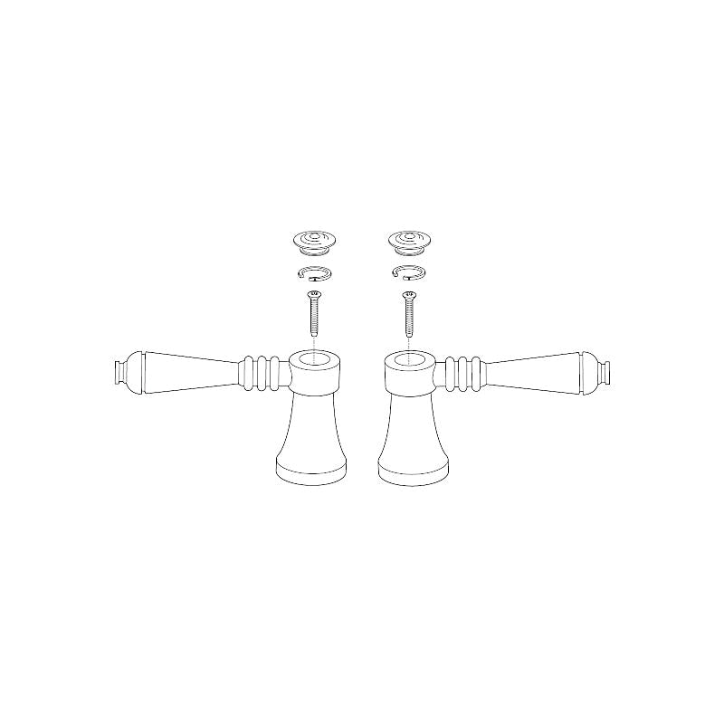 Brizo® RP52399PC Tresa® Single Roman Tub and Lavatory Faucet Lever Handle Kit, Metal, Polished Chrome