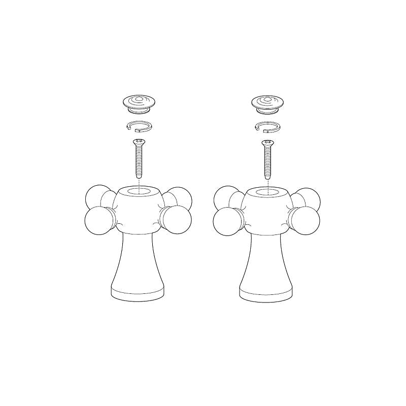 Brizo® RP52400PC Tresa® Single Roman Tub and Lavatory Faucet Lever Handle Kit, Metal, Polished Chrome
