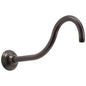 Brizo® RP54168RB Traditional Shower Arm and Flange, 16 in, 1/2 in NPT, Import