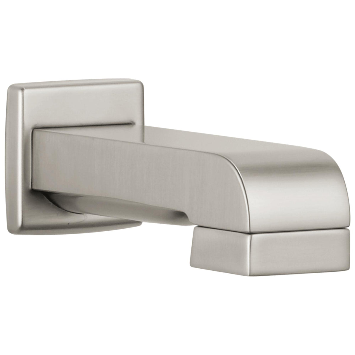 Brizo® RP64084NK Frank Lloyd Wright®/Siderna® Pull-Down Diverter Square Tub Spout, For Use With Wall Mount Tub Filler, 6-7/32 in Spout Reach, Solid Brass, Luxe Nickel, Import