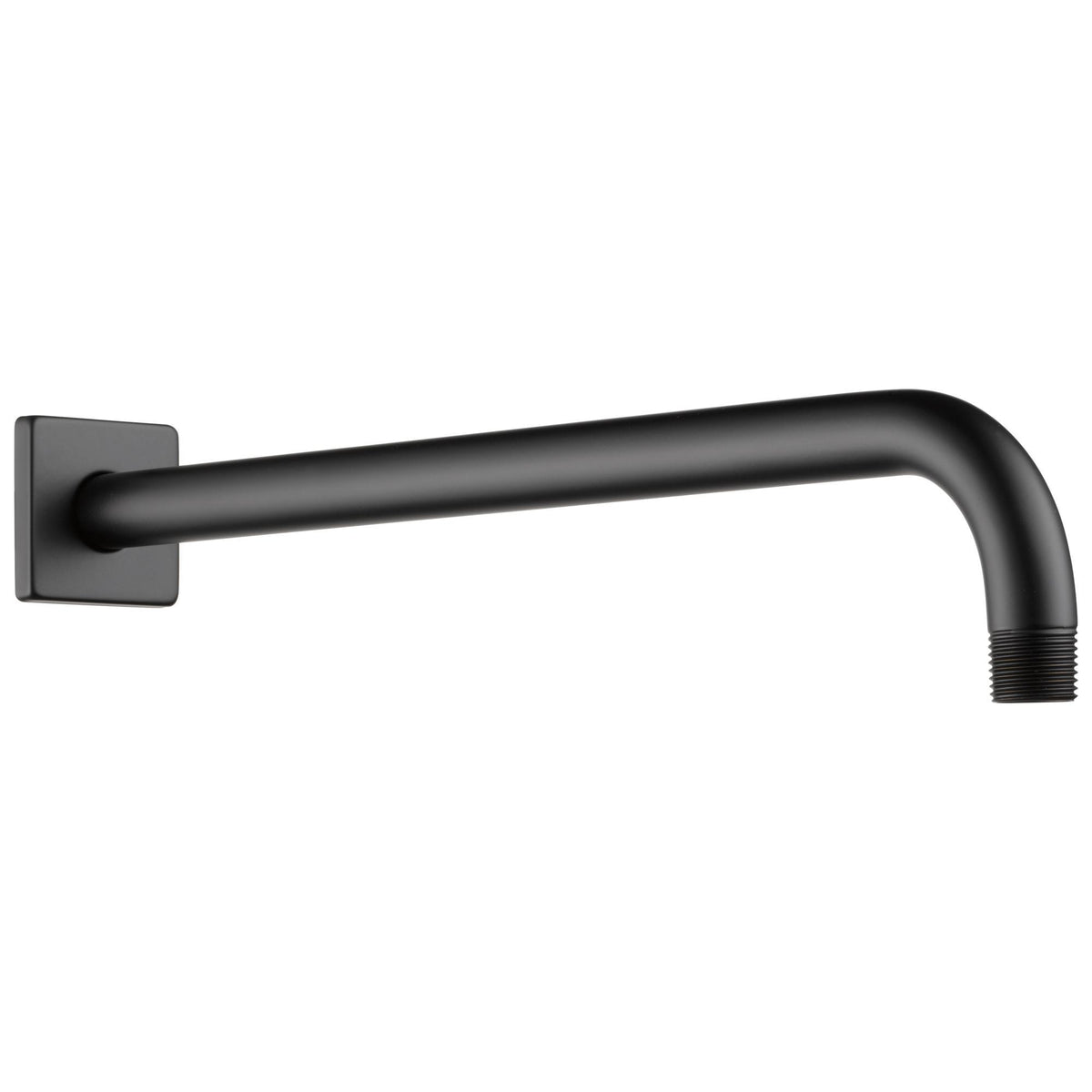 Siderna - Shower Arm and Flange - Matte Black - 15" L