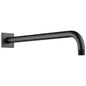 Siderna - Shower Arm and Flange - Matte Black - 15" L