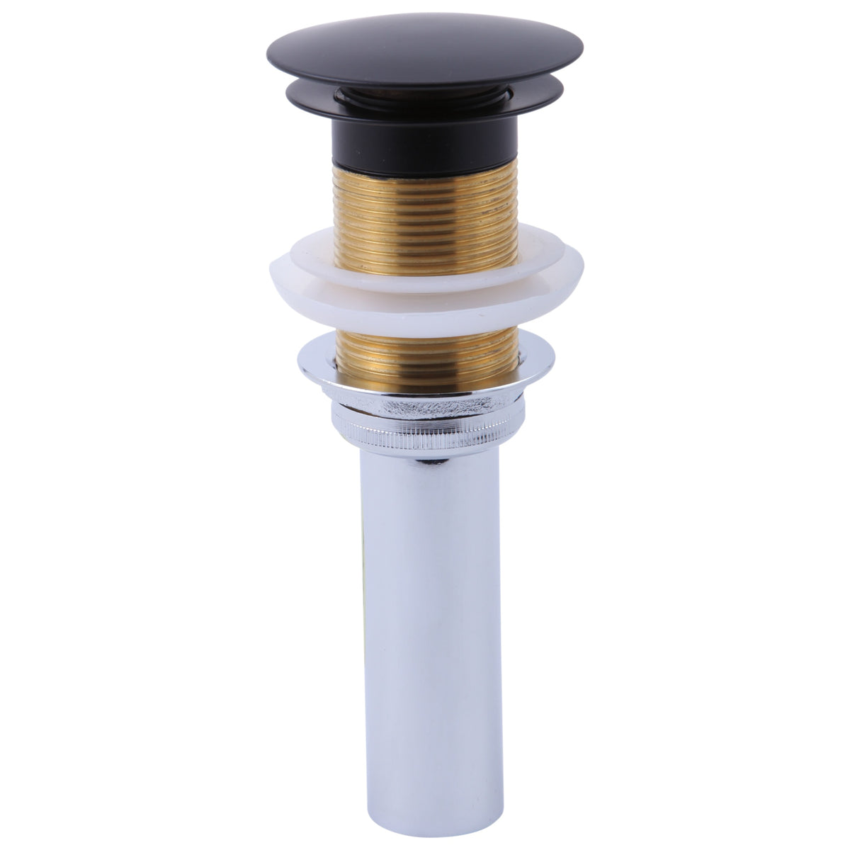 Pushbutton Activated Pop-Up Drain Assembly - 6-13/16" H