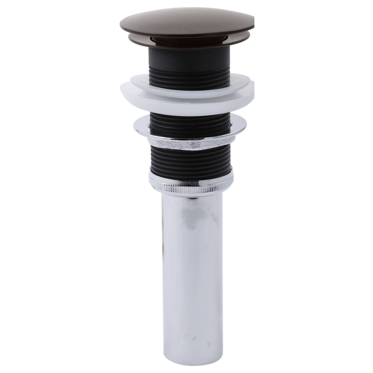 Pushbutton Activated Pop-Up Drain Assembly - 6-13/16" H