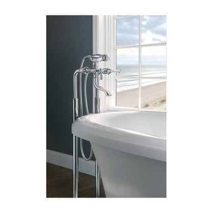 Tub Filler Riser - Polished Chrome - Solid Brass